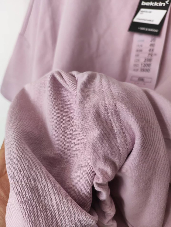 جزئیات بافت پارچه تیشرت نخی Bekkin