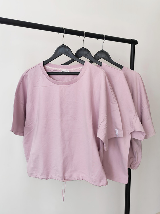 کراپ تیشرت دخترانه برند Bekkin اورجینال، تیشرت بنفش یاسی گرم بالا، لباس راحتی زنانه باکیفیت آنیلی مد.