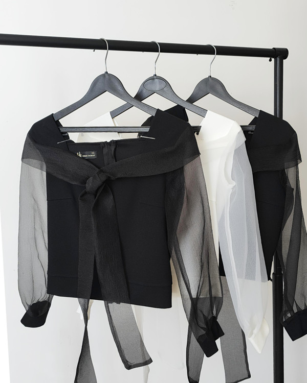 شومیز نیم تنه دایان مجلسی آستین حریر