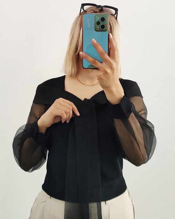 تنخور شومیز مجلسی کراوات دار