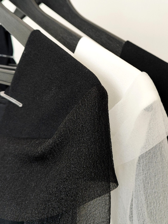 شومیز نیم تنه مجلسی مشکی سفید حریر